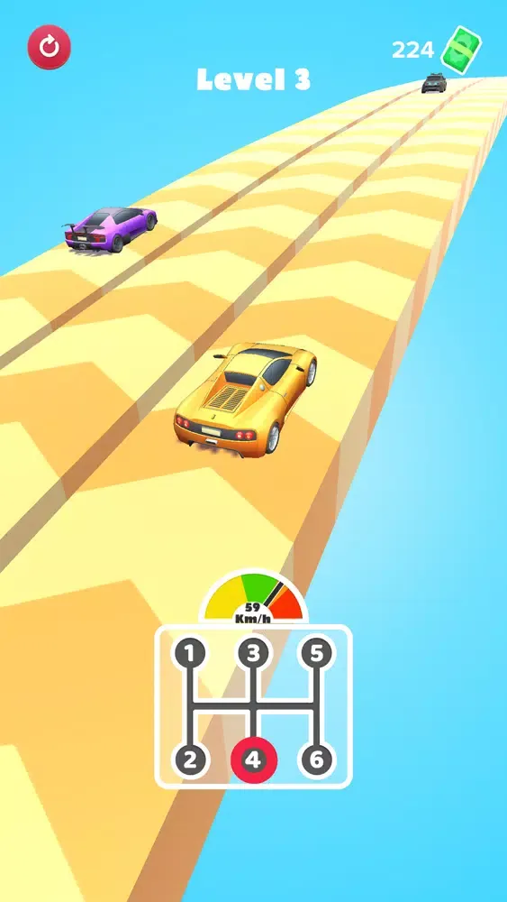 Tangkapan skrin Gear Car Race 3D