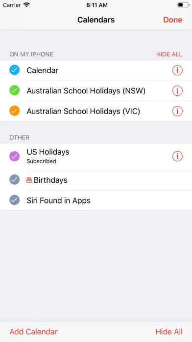 Capturas de tela do Australian School Holidays