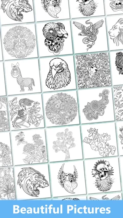 Secret Coloring Book - Free Anxiety Stress Relief & Color Therapy Pages for Adult Screenshots