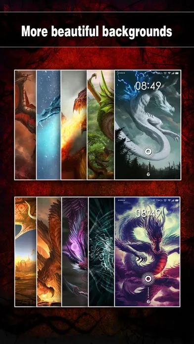 ภาพหน้าจอของ Dragon Wallpapers, Backgrounds & Themes - Home Screen Maker with Cool HD Dragon Pics for iOS 8 & iPhone 6