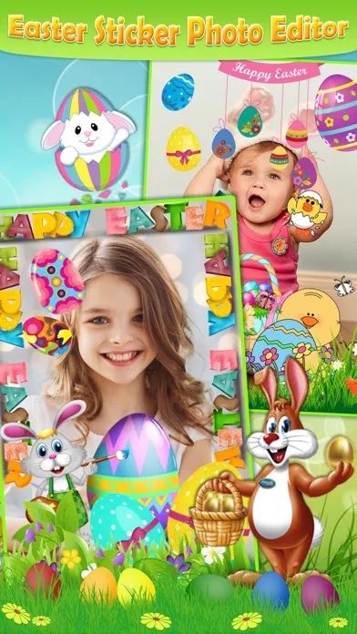Tangkapan layar Easter Photo Sticker.s Editor - Bunny, Egg & Warm Greeting for Holiday Picture Card