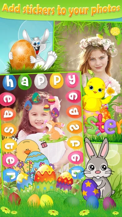 Tangkapan layar Easter Photo Sticker.s Editor - Bunny, Egg & Warm Greeting for Holiday Picture Card