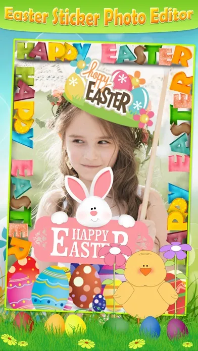 Tangkapan layar Easter Photo Sticker.s Editor - Bunny, Egg & Warm Greeting for Holiday Picture Card