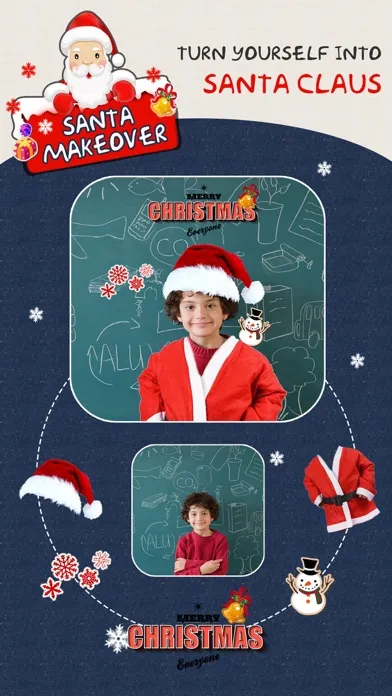 Christmas Makeover FREE - Santa Claus Photo Editor to Add Hat, Mustache & Costume Screenshots