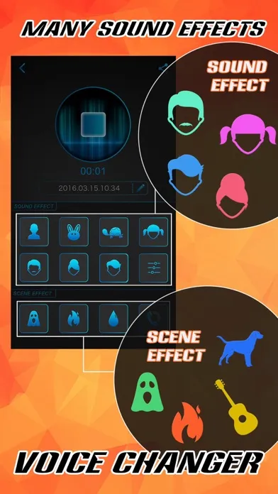 Ảnh chụp màn hình của Voice Changer FREE - Sound Record.er & Audio Play.er with Fun.ny Effect.s