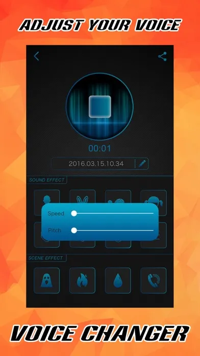 Ảnh chụp màn hình của Voice Changer FREE - Sound Record.er & Audio Play.er with Fun.ny Effect.s