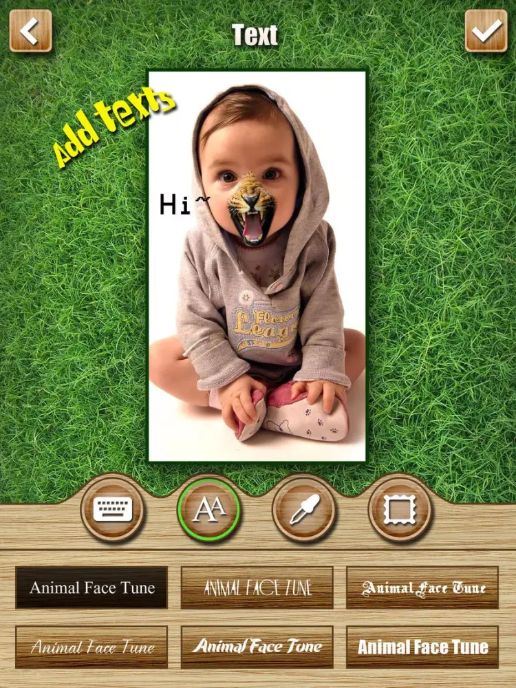 Tangkapan skrin Animal Face Tune - Sticker Photo Editor to Blend, Morph and Transform Yr Skin with Wild Animal Textures iPad 