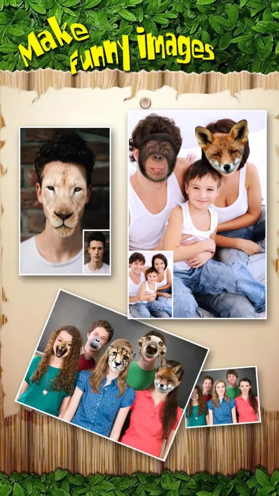 Tangkapan skrin Animal Face Tune - Sticker Photo Editor to Blend, Morph and Transform Yr Skin with Wild Animal Textures