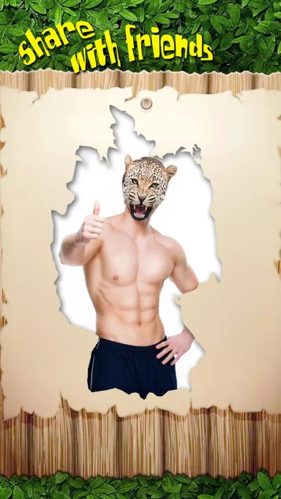 Tangkapan skrin Animal Face Tune - Sticker Photo Editor to Blend, Morph and Transform Yr Skin with Wild Animal Textures