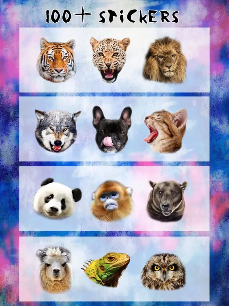 Animal Face Booth - Photo Sticker Blend.er to Morph and Change Yr Skin with Wild Animation Effect iPad  Screenshots
