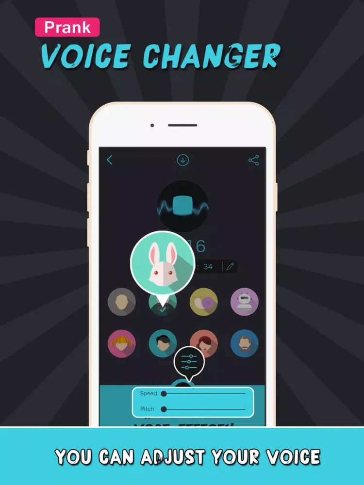 Tangkapan layar Prank Voice Changer Pro - Funny Sound Effects Record.er Play.er for Speaking plus Singing iPad 