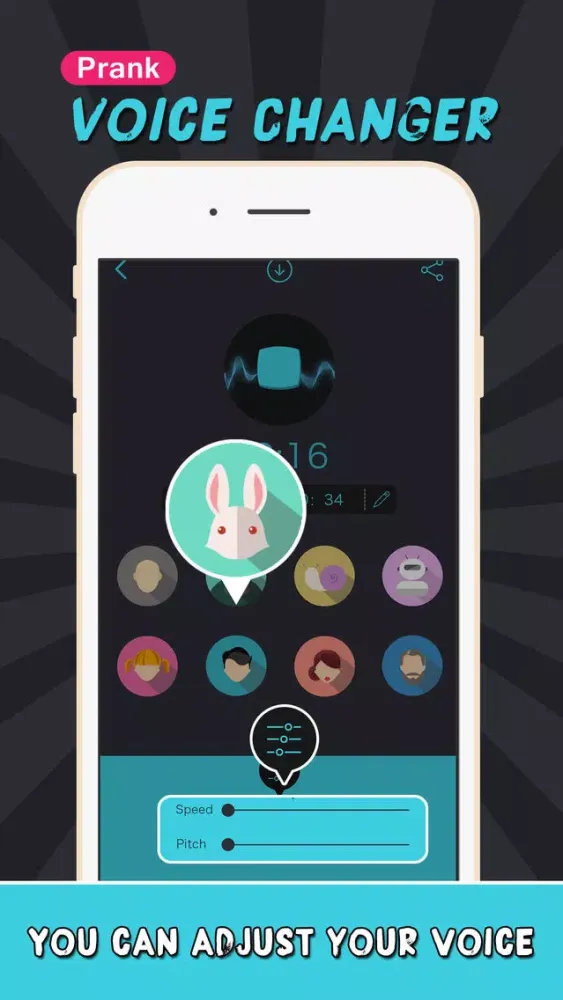 Tangkapan layar Prank Voice Changer Pro - Funny Sound Effects Record.er Play.er for Speaking plus Singing