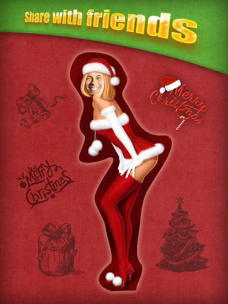 Christmas Face Photo Booth - Make your funny xmas pics with Santa Claus and Elf frames iPad  স্ক্রিনশট