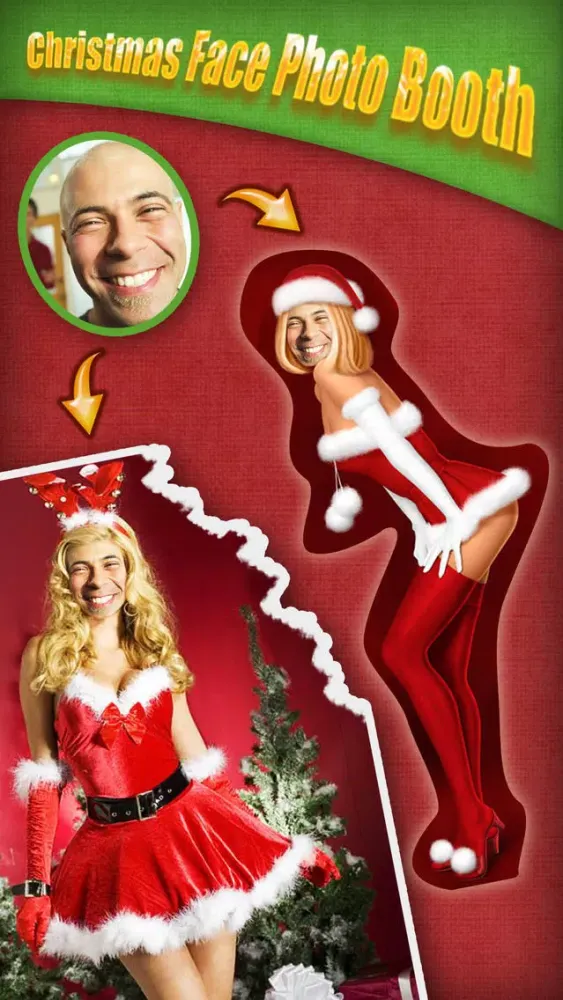 Christmas Face Photo Booth - Make your funny xmas pics with Santa Claus and Elf frames স্ক্রিনশট