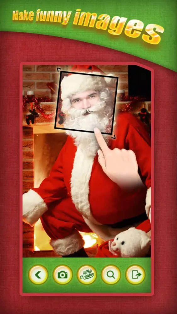 Christmas Face Photo Booth - Make your funny xmas pics with Santa Claus and Elf frames স্ক্রিনশট