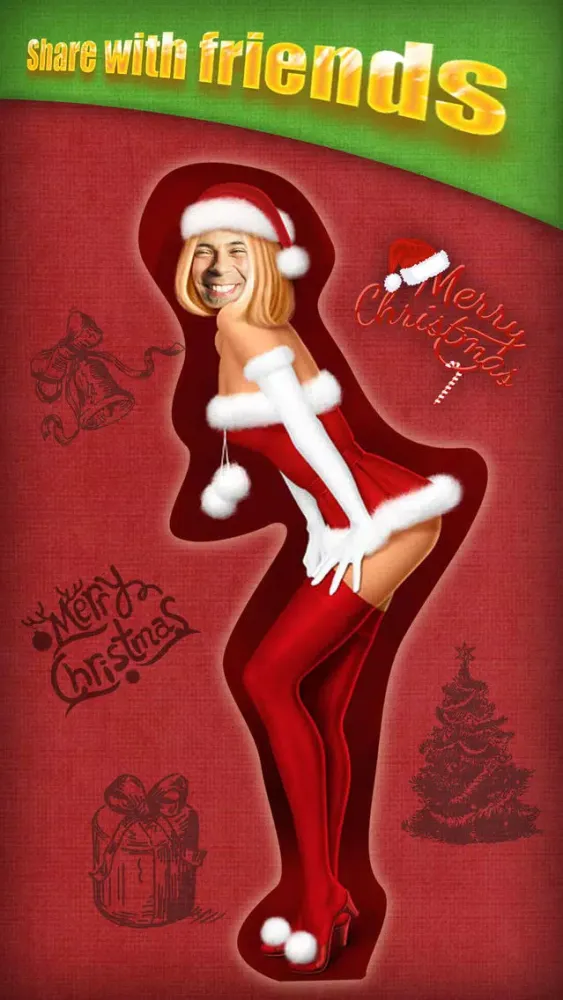 Christmas Face Photo Booth - Make your funny xmas pics with Santa Claus and Elf frames স্ক্রিনশট
