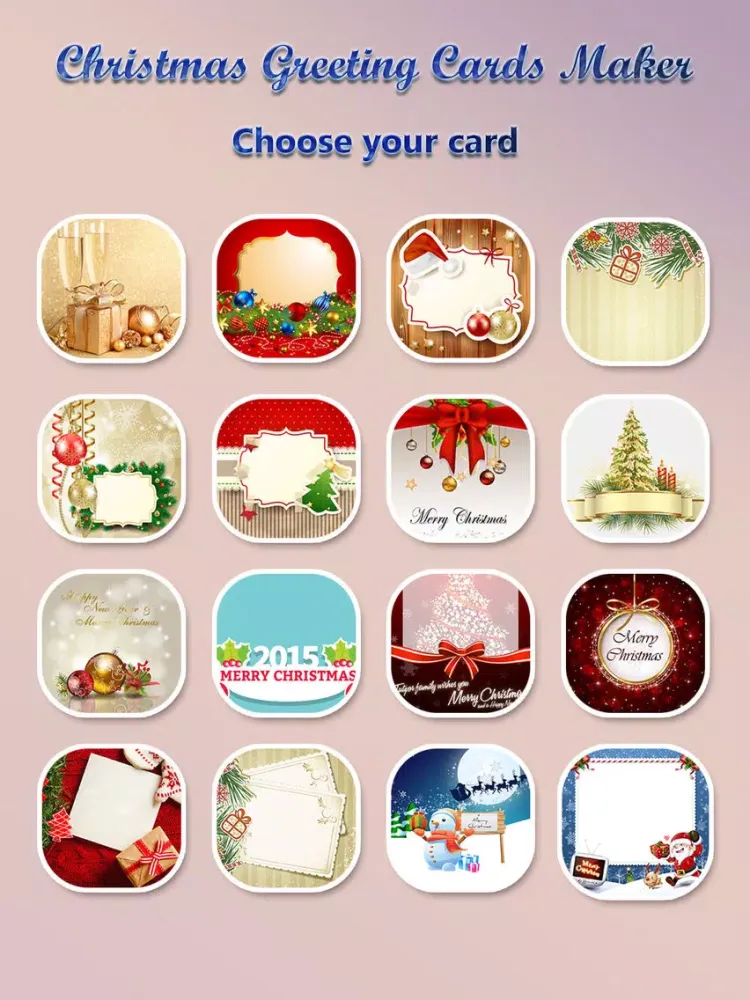 Christmas Greeting Cards Maker - Mail Thank You & Send Wishes with Greeting Frames plus Stickers iPad 应用截图