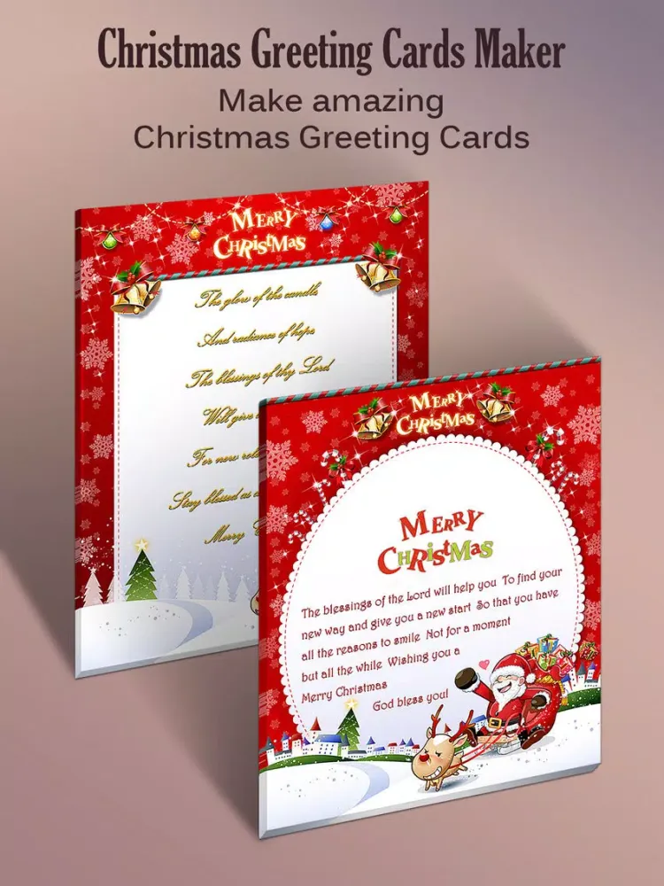 Christmas Greeting Cards Maker - Mail Thank You & Send Wishes with Greeting Frames plus Stickers iPad 应用截图