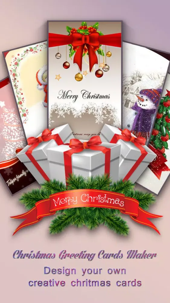 Christmas Greeting Cards Maker - Mail Thank You & Send Wishes with Greeting Frames plus Stickers应用截图