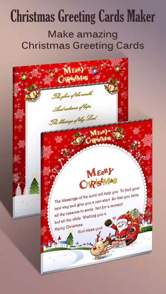 Christmas Greeting Cards Maker - Mail Thank You & Send Wishes with Greeting Frames plus Stickers应用截图