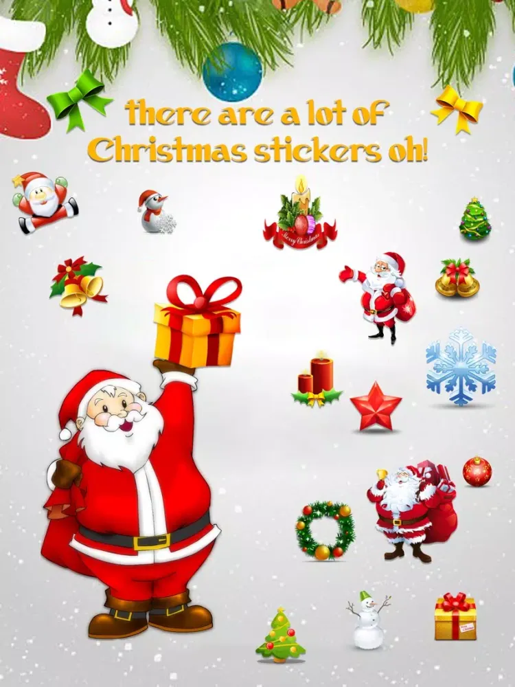 Screenshot di Christmas Moustache Booth - Sticker Photo Editor to Grow Santa Claus Beard over Yr Face iPad 