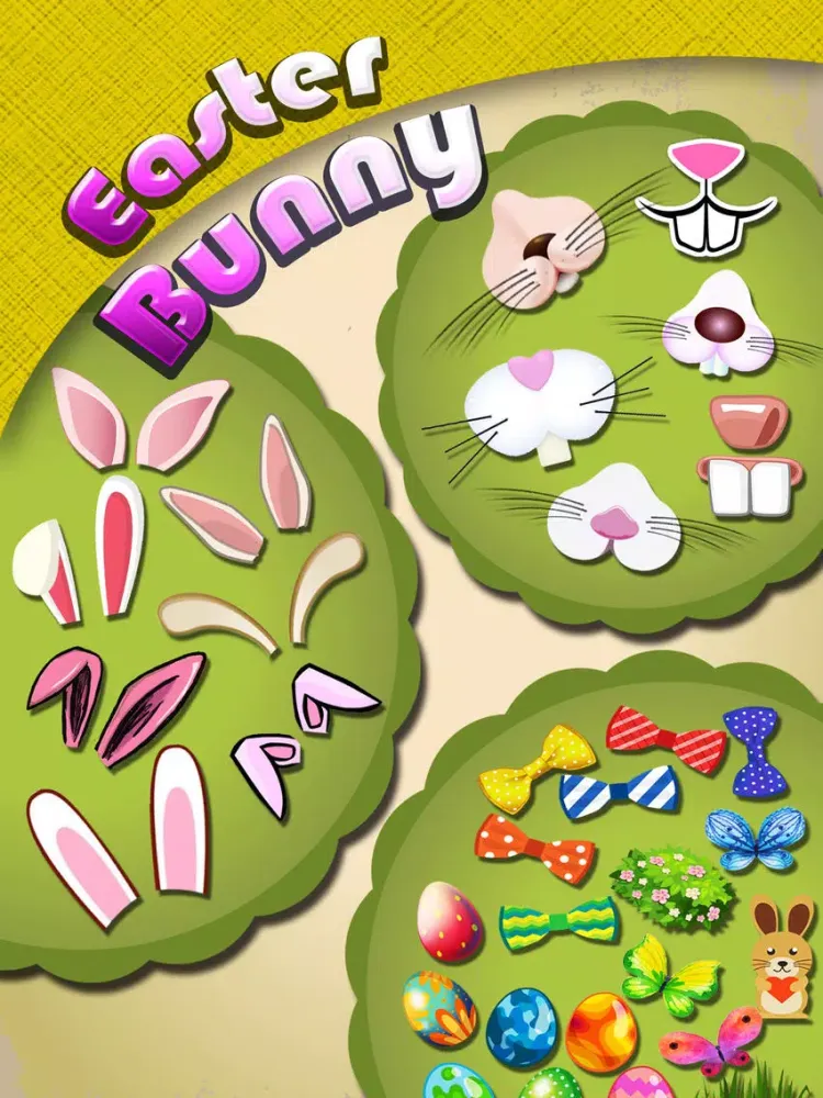 Capturas de tela do Easter Bunny Yourself Pro - Holiday Photo Sticker Blender with Cute Bunnies & Eggs iPad 