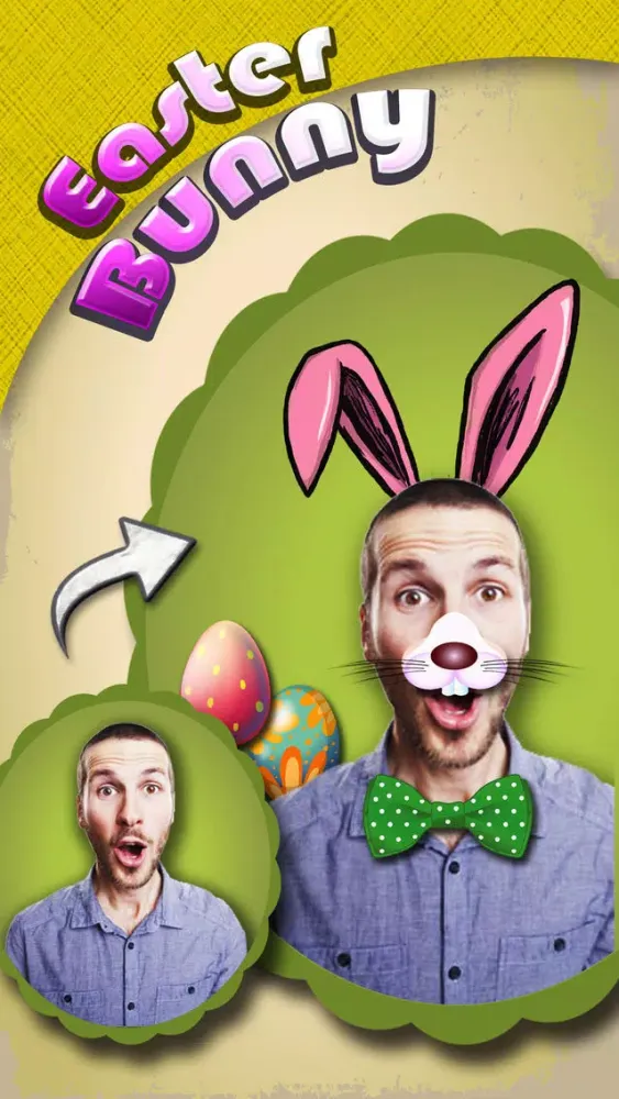Capturas de tela do Easter Bunny Yourself Pro - Holiday Photo Sticker Blender with Cute Bunnies & Eggs