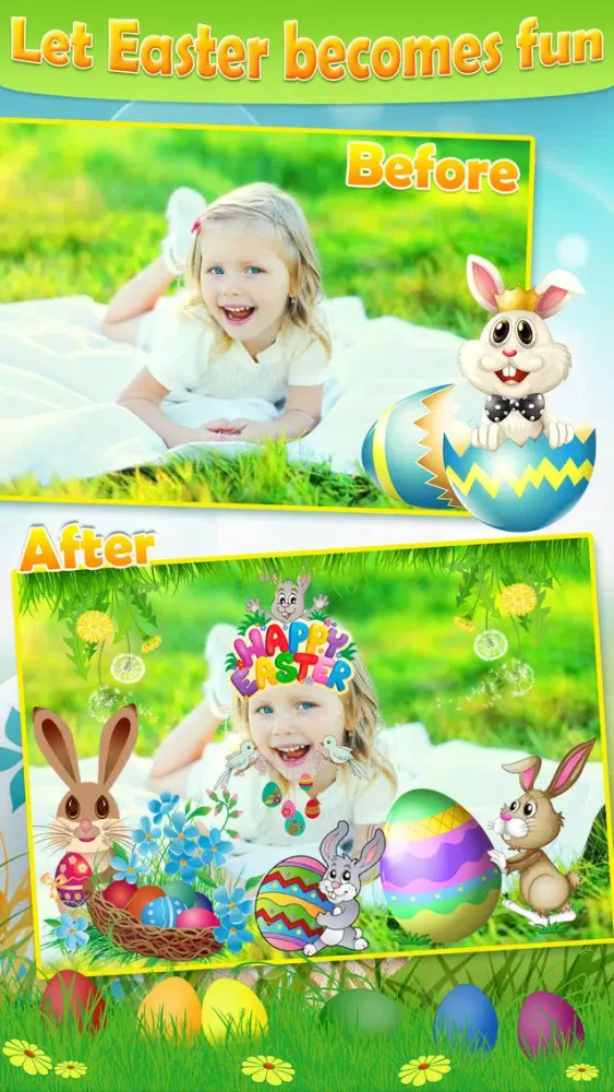 Easter Photo Sticker.s Editor Pro - Bunny, Egg & Warm Greeting for Holiday Picture Card 스크린샷