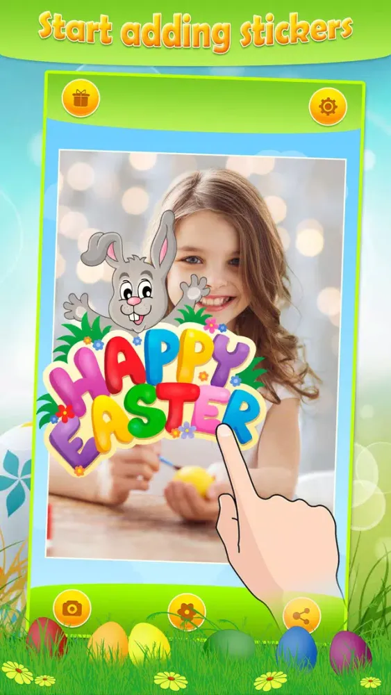 Easter Photo Sticker.s Editor Pro - Bunny, Egg & Warm Greeting for Holiday Picture Card 스크린샷