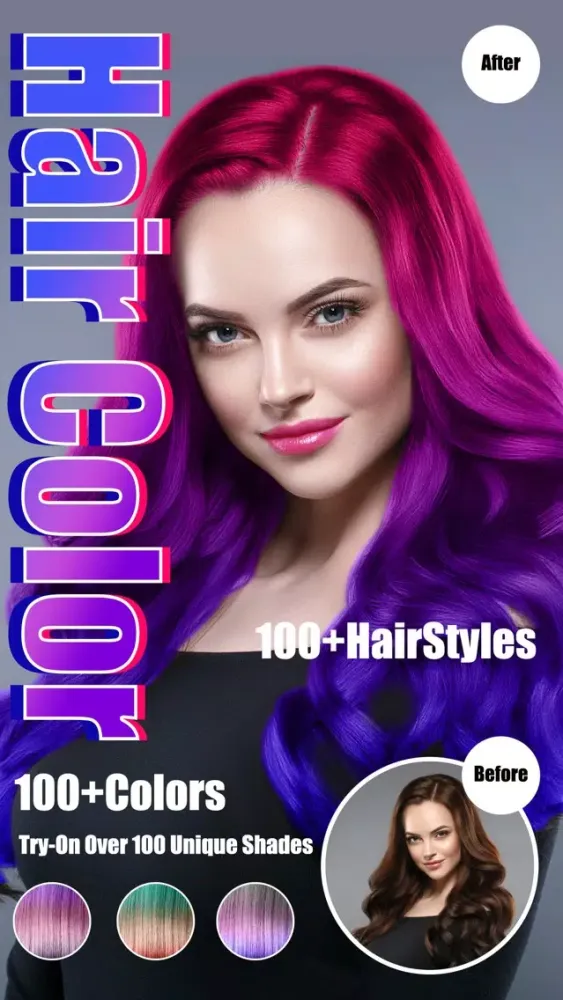 Hair Color Dye - Hairstyle DIY スクリーンショット
