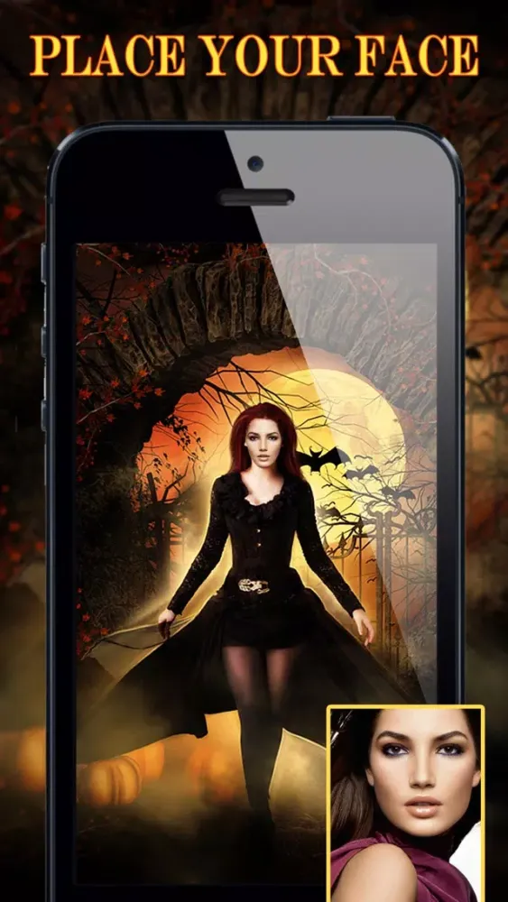 Скриншоты Halloween Face Makeup - Visage Camera to Swap Head in Frame Hole of Pumpkin, Scary & Ghost Images