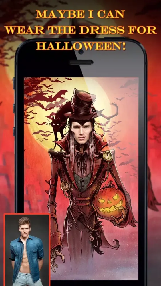 Скриншоты Halloween Face Makeup - Visage Camera to Swap Head in Frame Hole of Pumpkin, Scary & Ghost Images