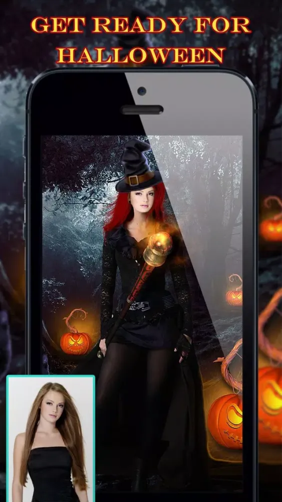 Скриншоты Halloween Face Makeup - Visage Camera to Swap Head in Frame Hole of Pumpkin, Scary & Ghost Images