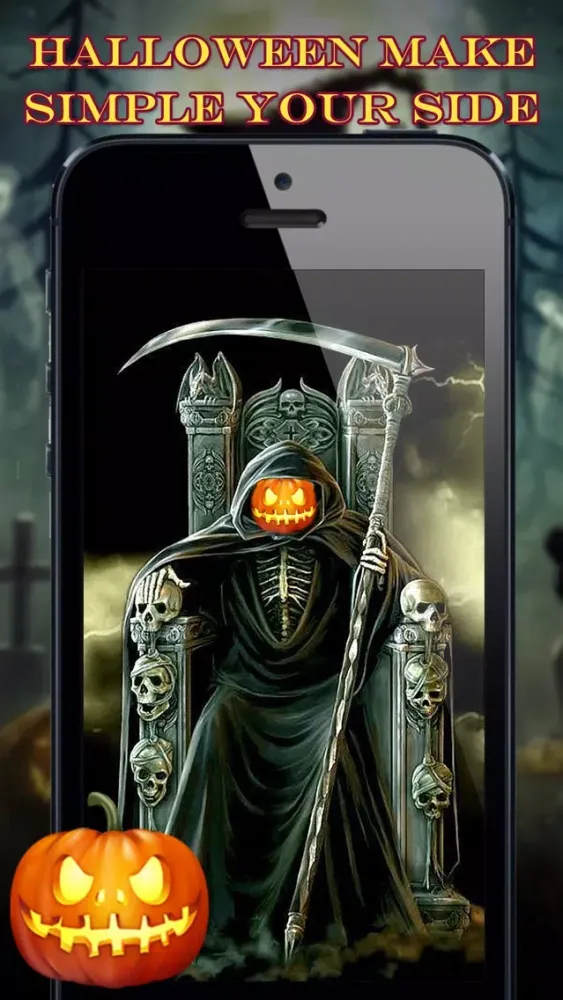 Скриншоты Halloween Face Makeup - Visage Camera to Swap Head in Frame Hole of Pumpkin, Scary & Ghost Images