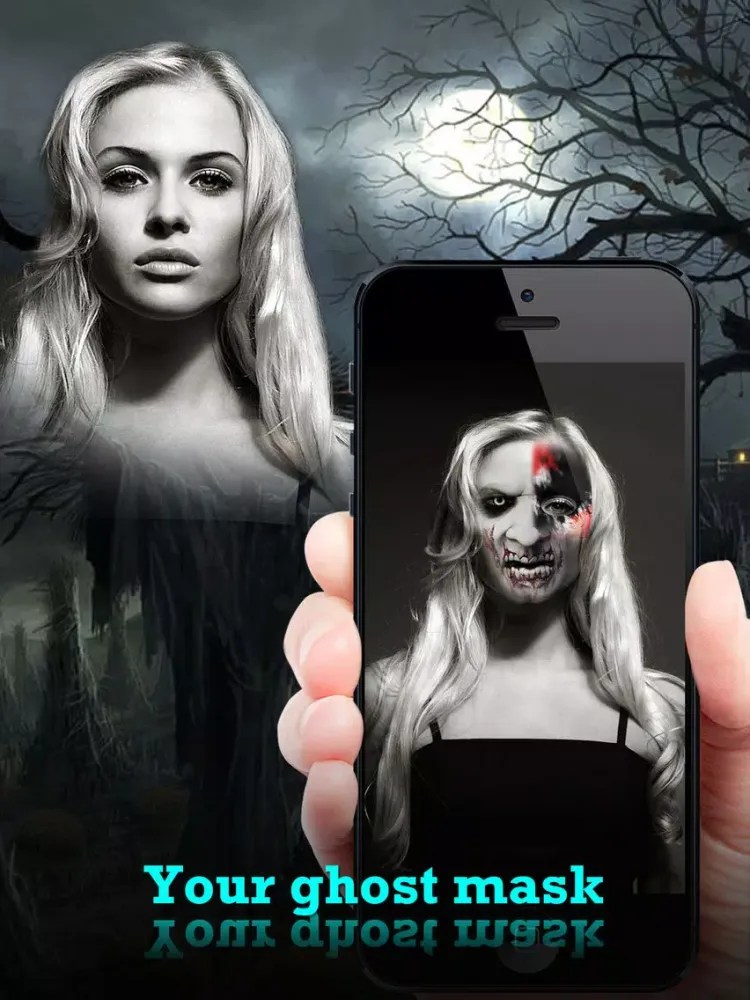 Halloween Makeover - Photo Editor Booth to Add Pumpkin, Scary & Ghost Stickers on Yr Face iPad  Screenshots