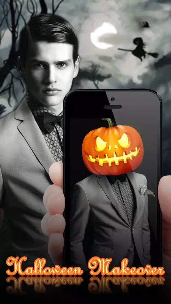 Halloween Makeover - Photo Editor Booth to Add Pumpkin, Scary & Ghost Stickers on Yr Face Screenshots