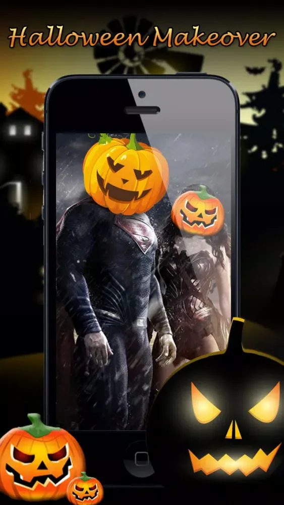 Halloween Makeover - Photo Editor Booth to Add Pumpkin, Scary & Ghost Stickers on Yr Face Screenshots