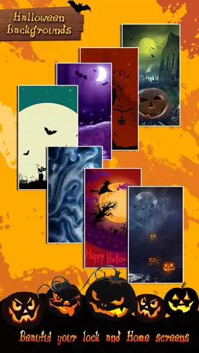 Capturas de pantalla de Halloween Wallpapers HD - Pumpkin, Scary & Ghost Background Photo Booth for Home Screen