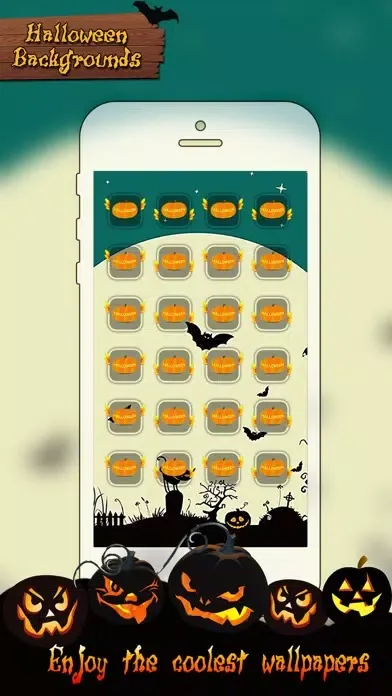 Capturas de pantalla de Halloween Wallpapers HD - Pumpkin, Scary & Ghost Background Photo Booth for Home Screen