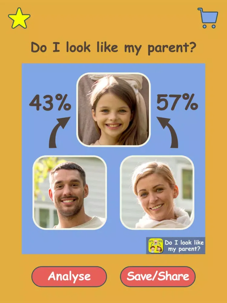 Ảnh chụp màn hình của Do I Look Like My Parents - Guess who are the most resemble to you, mom or dad? iPad 
