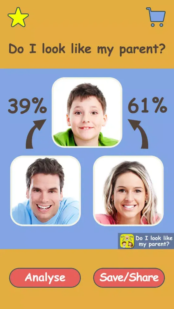 Ảnh chụp màn hình của Do I Look Like My Parents - Guess who are the most resemble to you, mom or dad?