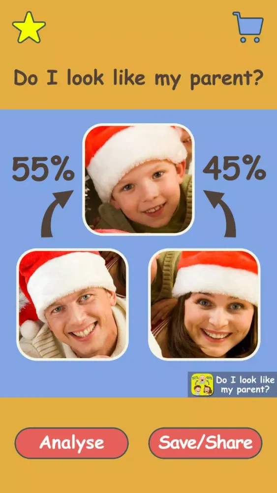 Ảnh chụp màn hình của Do I Look Like My Parents - Guess who are the most resemble to you, mom or dad?