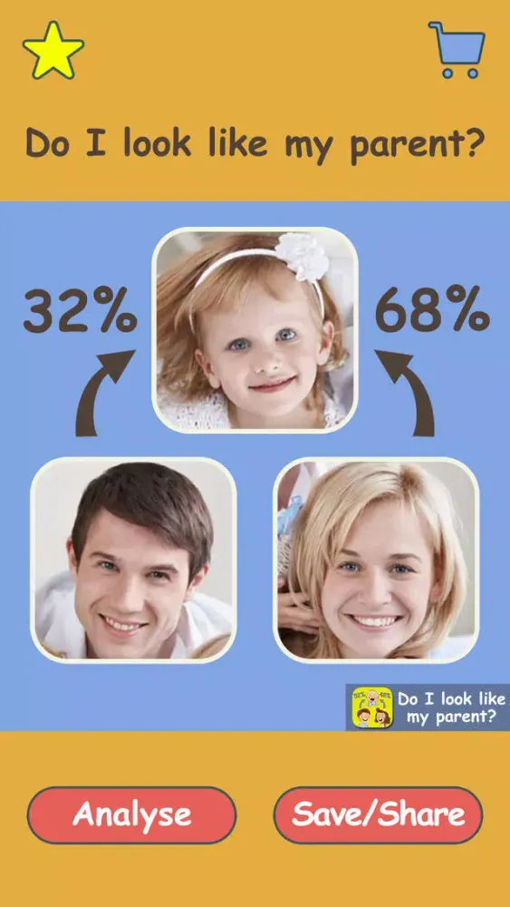 Ảnh chụp màn hình của Do I Look Like My Parents - Guess who are the most resemble to you, mom or dad?