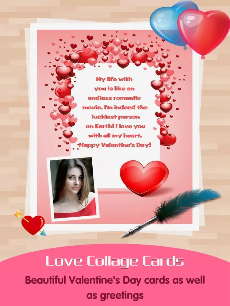 Love Greeting Cards Maker Pro - Picture Frames for Valentine's Day & Kawaii Photo Editor iPad  스크린샷