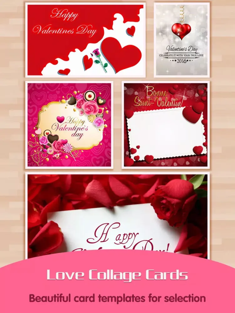 Love Greeting Cards Maker Pro - Picture Frames for Valentine's Day & Kawaii Photo Editor iPad  스크린샷