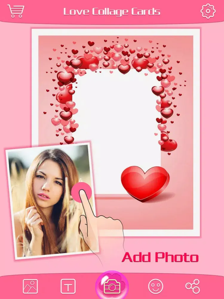 Love Greeting Cards Maker Pro - Picture Frames for Valentine's Day & Kawaii Photo Editor iPad  스크린샷