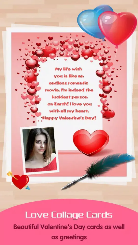Love Greeting Cards Maker Pro - Picture Frames for Valentine's Day & Kawaii Photo Editor 스크린샷