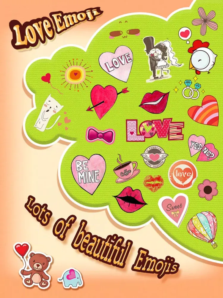 Love Emoji Stickers for Adult Messages & Email on Valentine's Day iPad  스크린샷