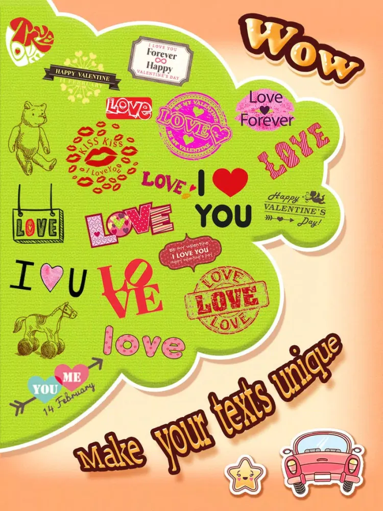 Love Emoji Stickers for Adult Messages & Email on Valentine's Day iPad  스크린샷