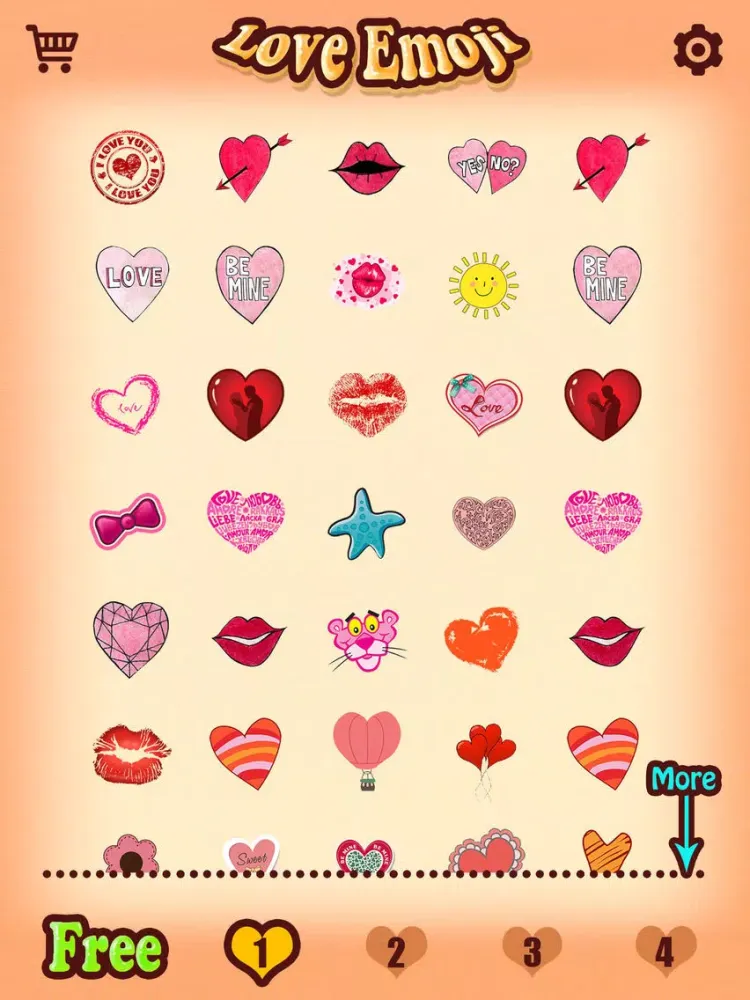 Love Emoji Stickers for Adult Messages & Email on Valentine's Day iPad  스크린샷